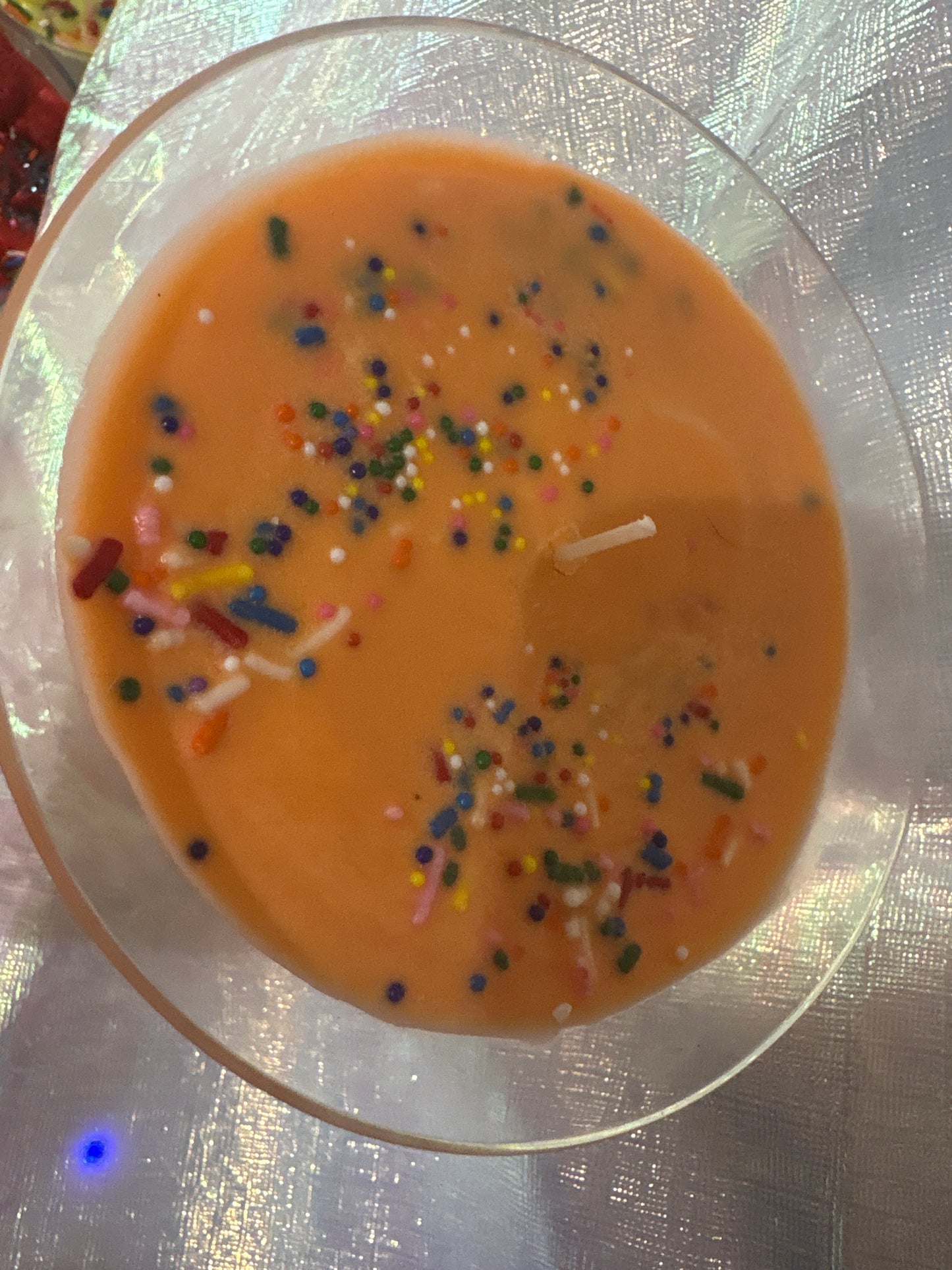 Peaches & Cream Dessert Candle in Martini Glass