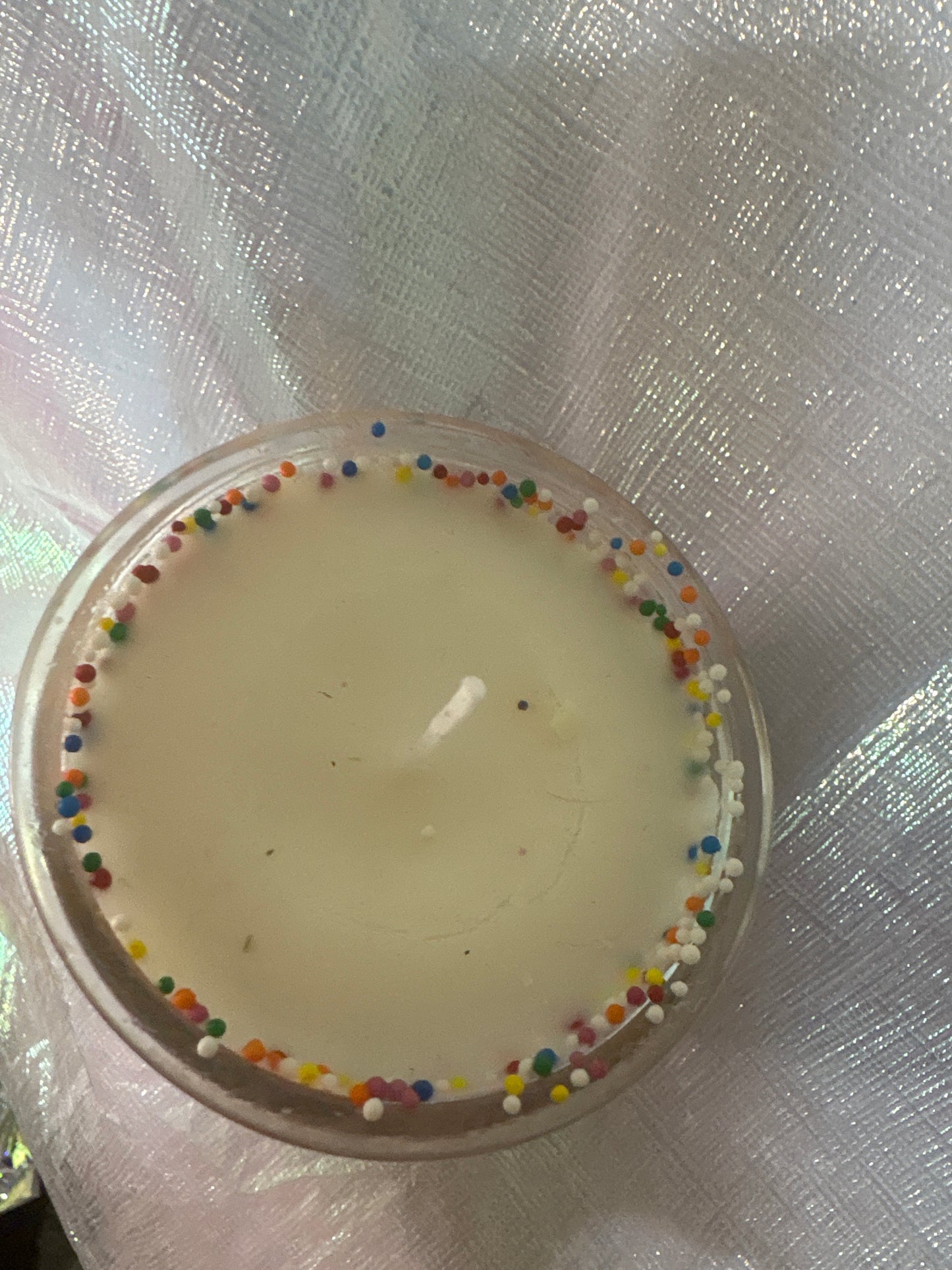 Birthday cake scented candle