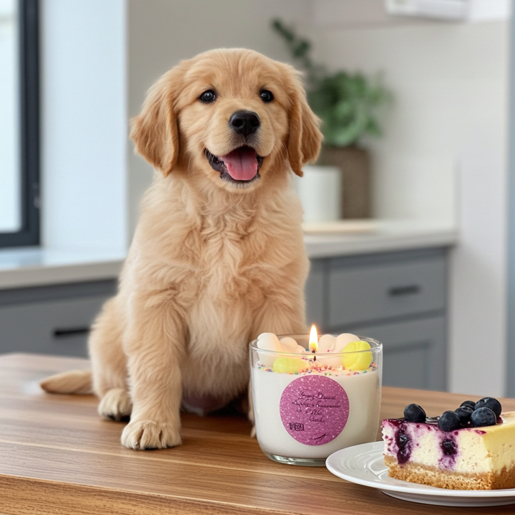 Blueberry Cheesecake Pet Paw Candle
