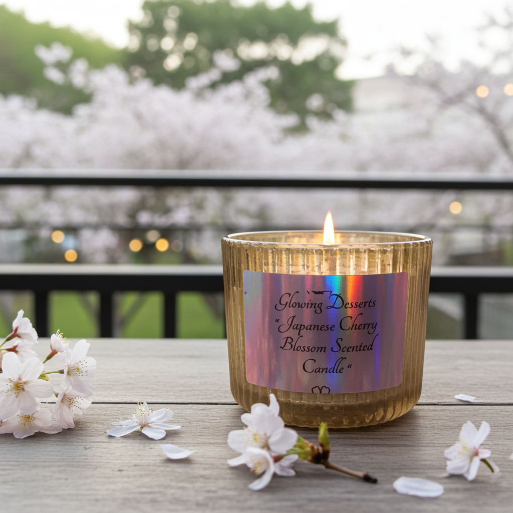 Japanese cherry blossom scented candle three wick