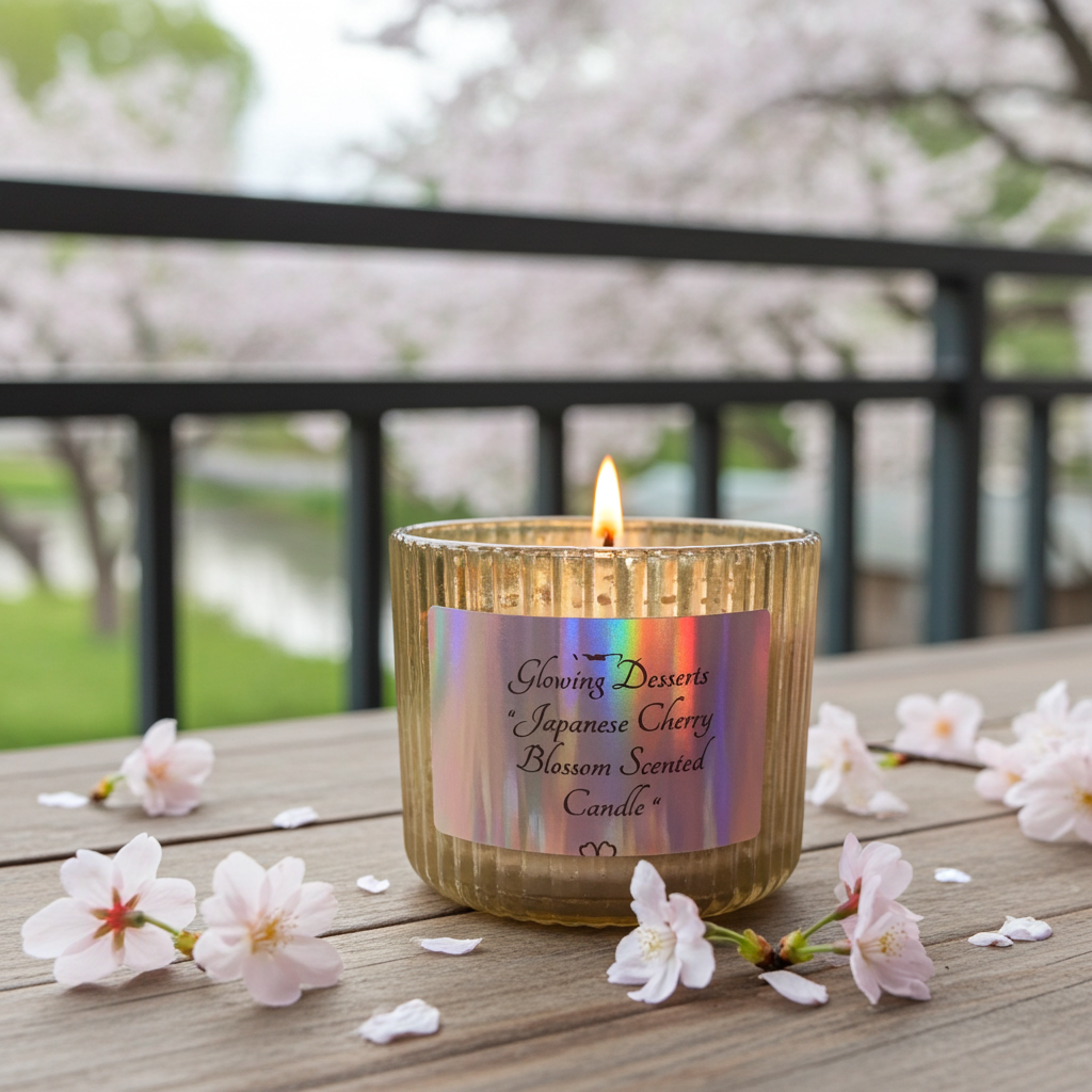 Japanese cherry blossom scented candle three wick