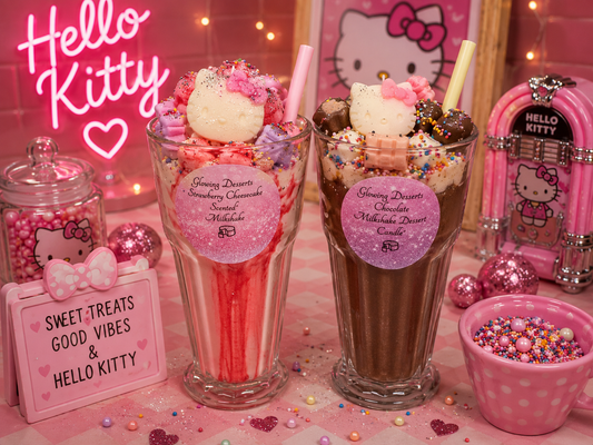 Hello Kitty Themed Milkshake Candles
