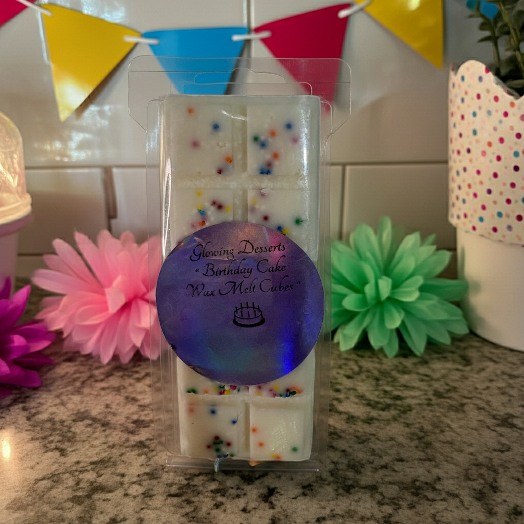 Birthday cake scented wax melt cubes