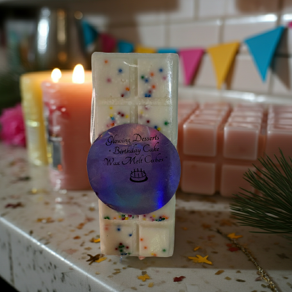 Birthday cake scented wax melt cubes