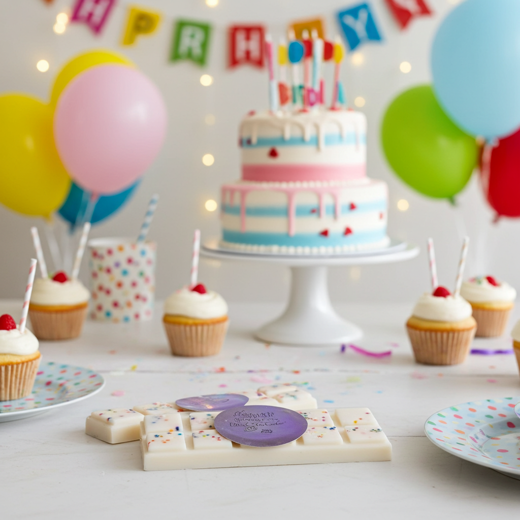 Birthday cake scented wax melt cubes
