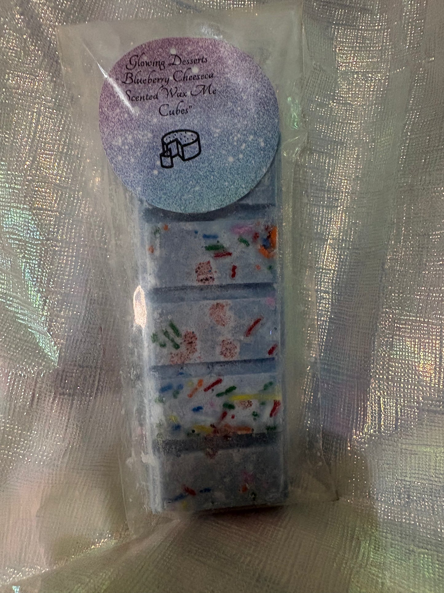 Blueberry cheesecake scented snap bar wax melt