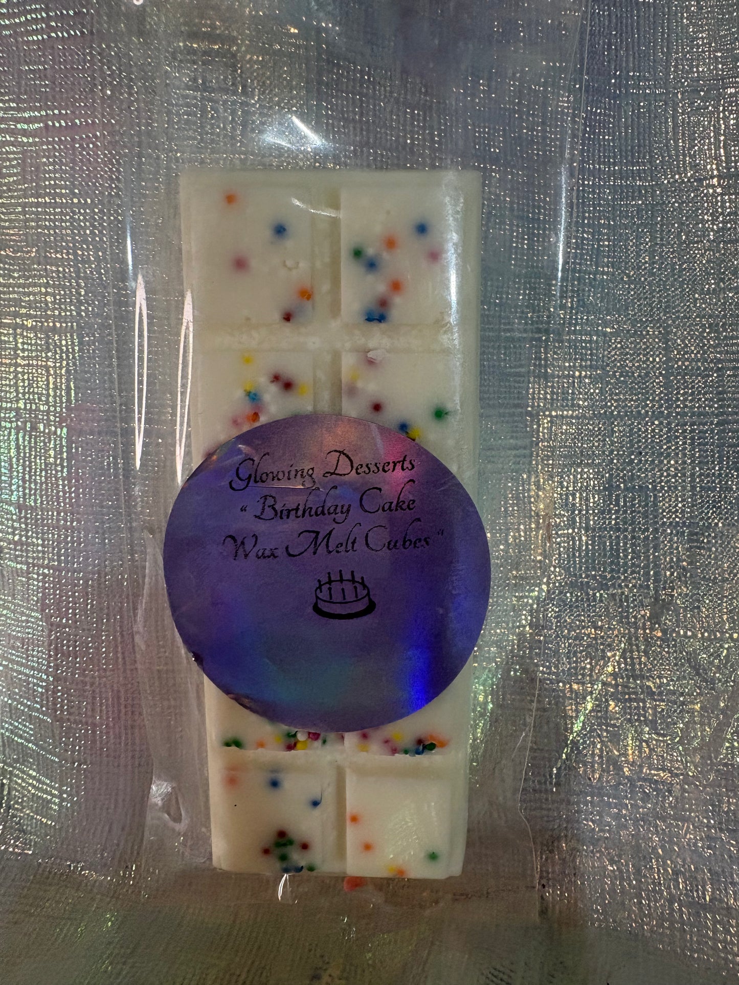 Birthday cake scented wax melt cubes