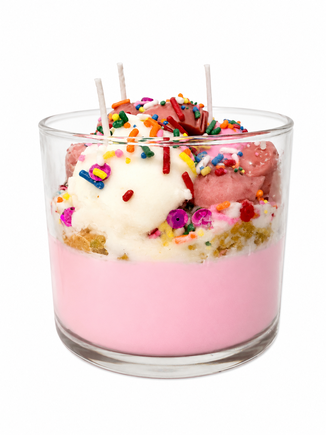 Strawberry Ice Cream Scented Dessert Candle