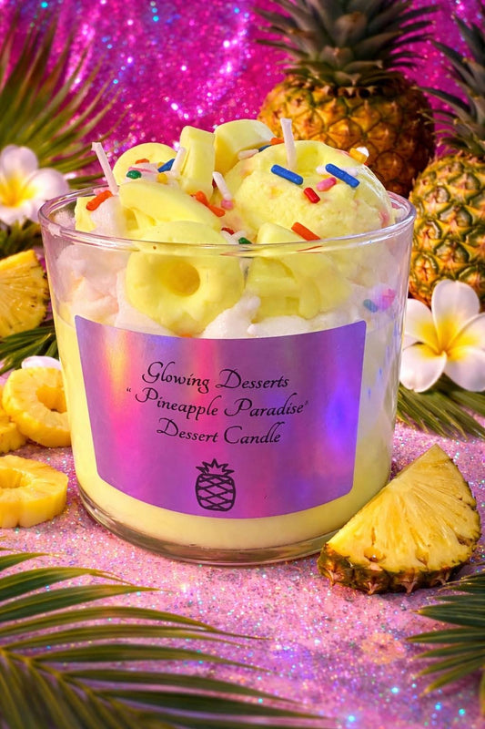Pineapple Scented Dessert Candle