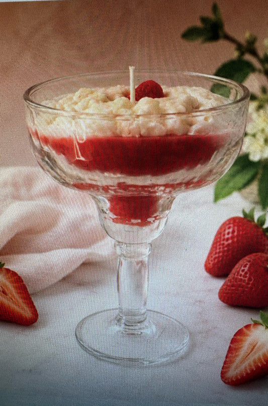 Strawberry and Cream Dessert Candle