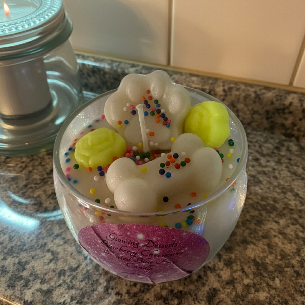 Blueberry Cheesecake Pet Paw Candle