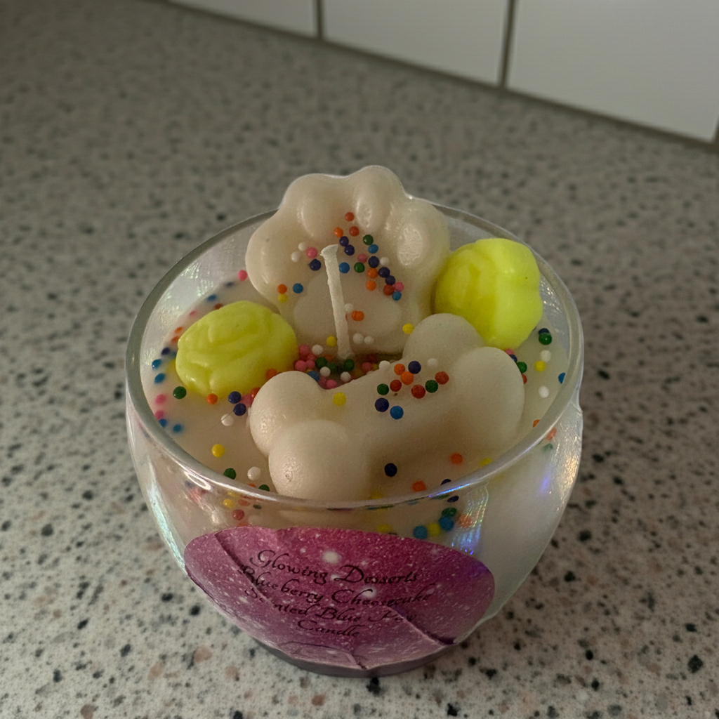 Blueberry Cheesecake Pet Paw Candle