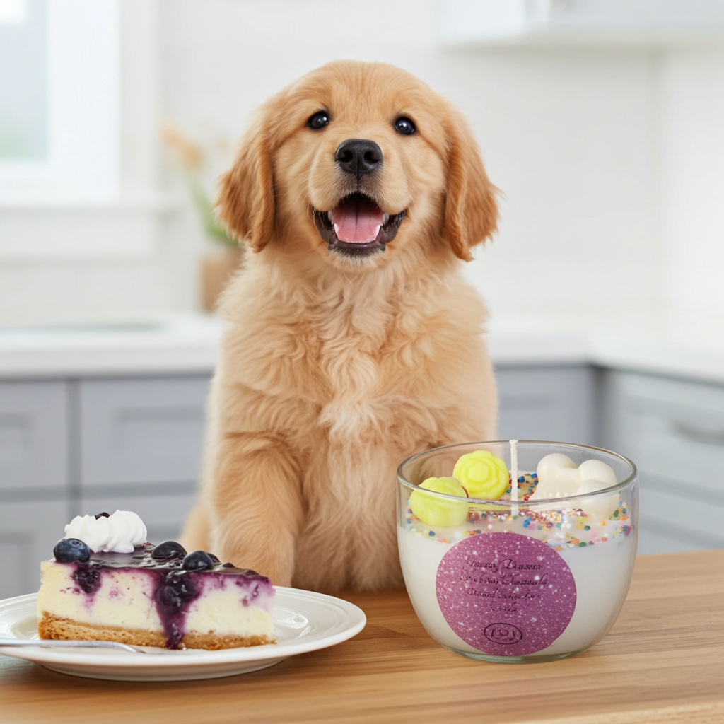 Blueberry Cheesecake Pet Paw Candle