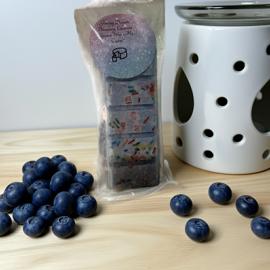 Blueberry cheesecake scented snap bar wax melt