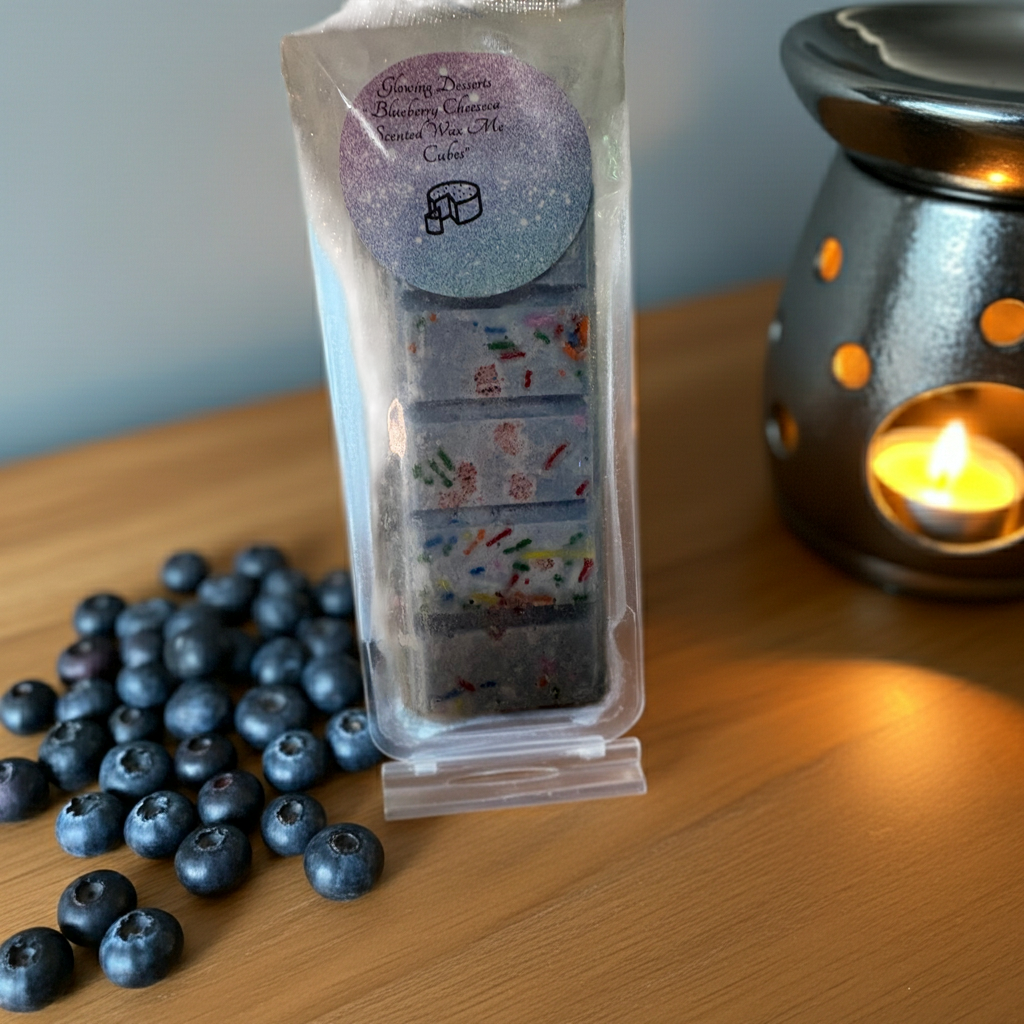 Blueberry cheesecake scented snap bar wax melt