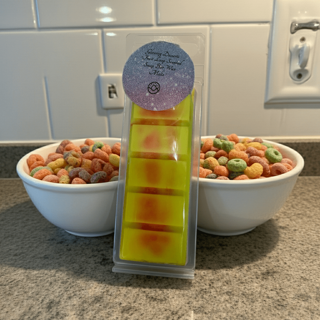 Froot Loops Scented Snap Bar Wax Melts - Glowing Dessert Candles