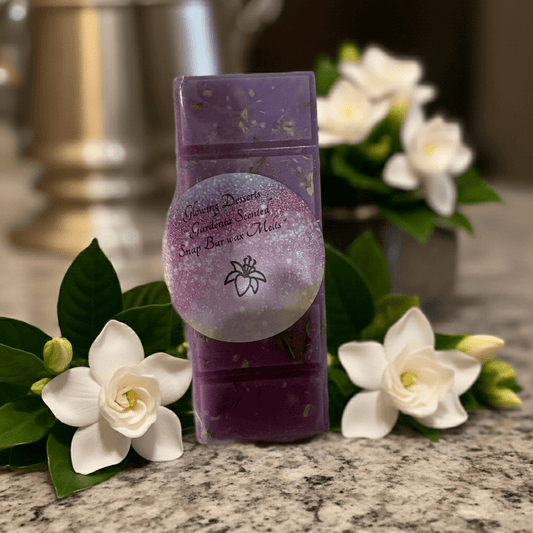 Gardenia Scented Snap Bar Wax Melts - Glowing Dessert Candles