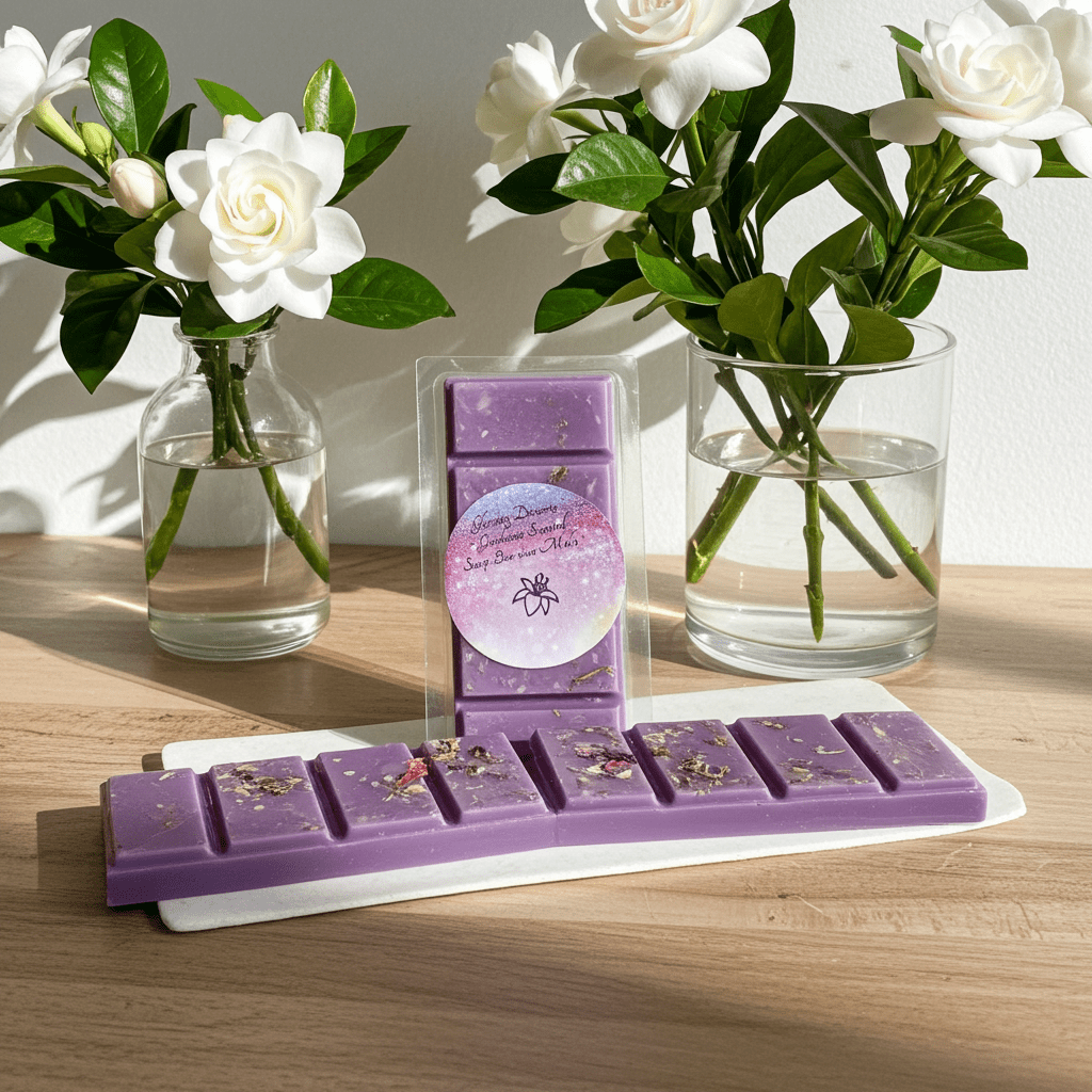 Gardenia Scented Snap Bar Wax Melts - Glowing Dessert Candles