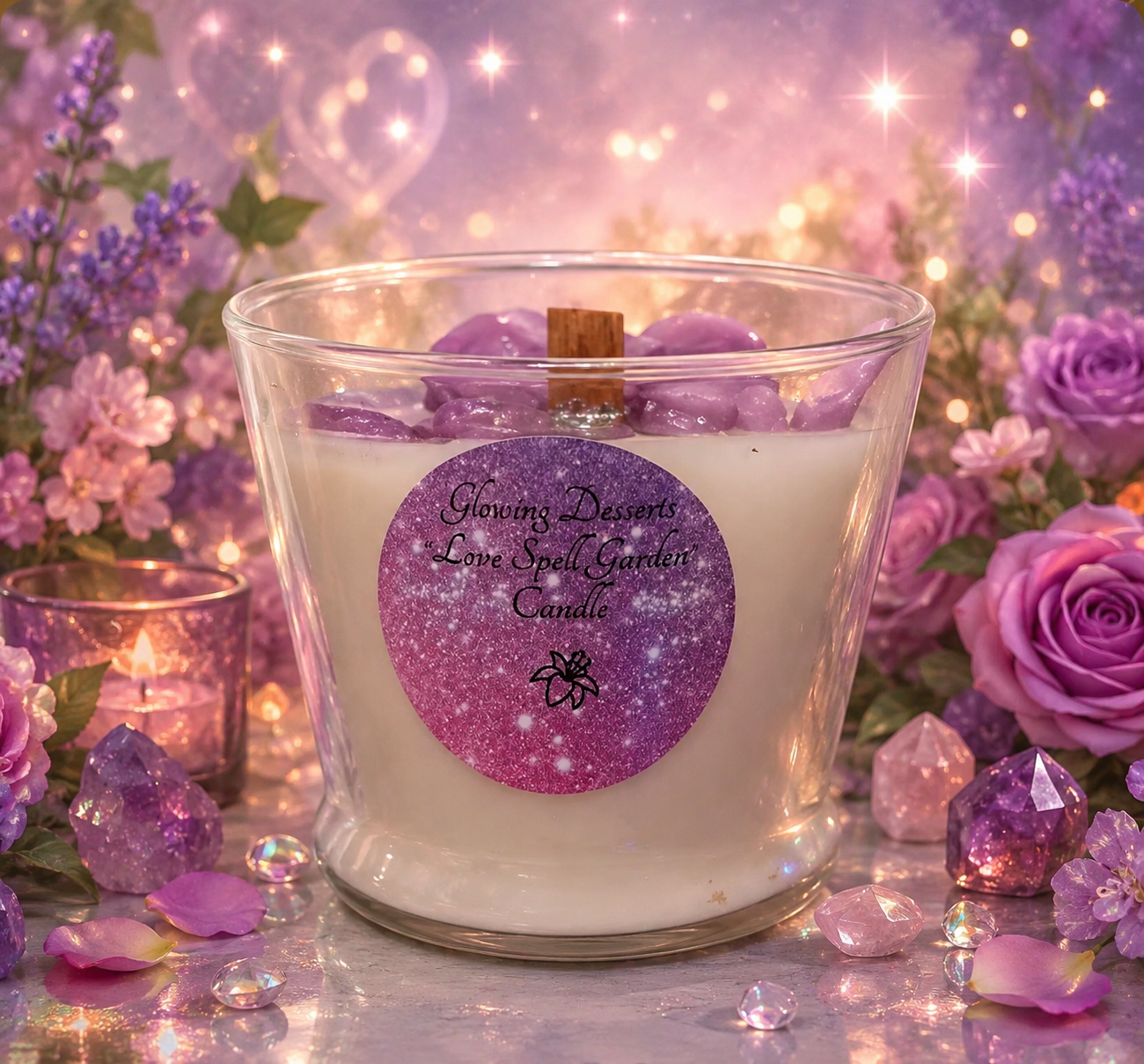 Love Spell Scented Candle - Glowing Dessert Candles