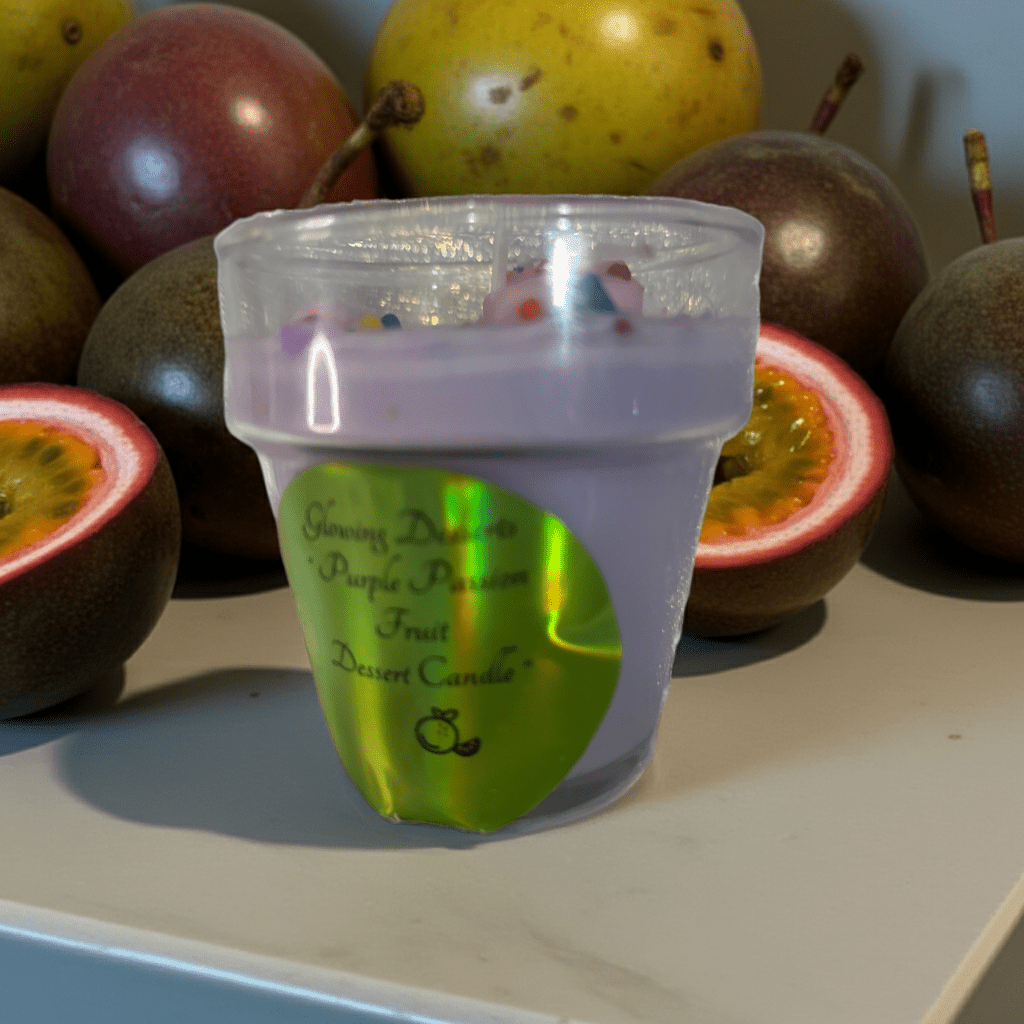 Purple Passion Fruit Candle - Glowing Dessert Candles