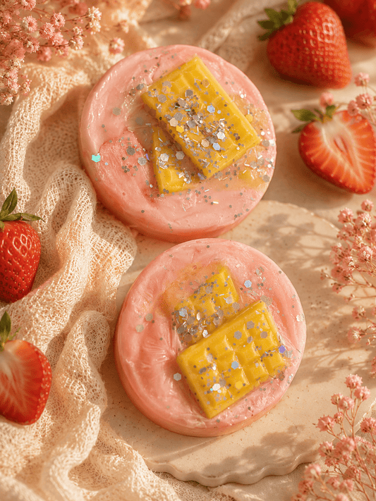 Shea, butter and coconut soaps - Glowing Dessert Candles